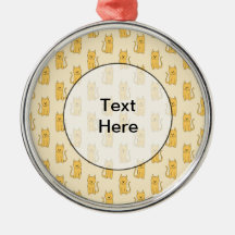 Ginger Cat Pattern. Christmas Ornament