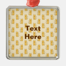 Ginger Cat Pattern. Christmas Ornaments