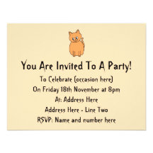 Ginger Cat. Personalized Announcement