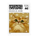 Ginger Cat & Snowflakes postage