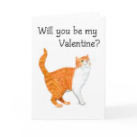 Ginger Cat Valentine's Card