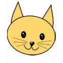 Ginger Cat! Vector Art Animal Face. Customizable shirt