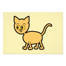 Ginger Cat with Amber Color Eyes. Invite