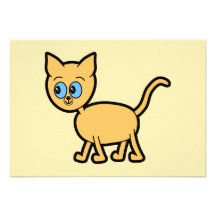 Ginger Cat with Blue Eyes. Invite