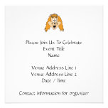 Ginger Dog. Cartoon. Announcements