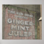 Ginger-Mint Julep Sign posters