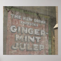 Ginger-Mint Julep Sign Print