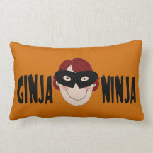 Ginger Ninja Throw Pillow