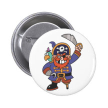 Ginger pirate with Parrot Pin