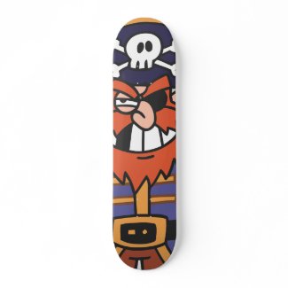 Ginger pirate with Parrot skateboard
