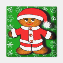 ginger santa refrigerator magnets