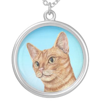 Ginger Tabby Cat necklace