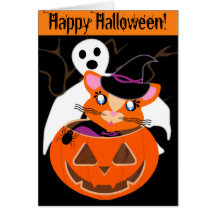 Ginger Toon Kitty Boo! Card