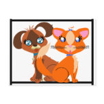 Ginger Toon Kitty & Toffee Toon Pup Postcard