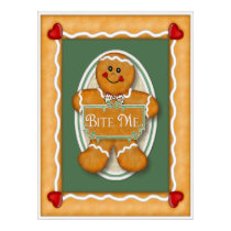 Gingerbread Bite Me Poster posters by Spice Gingerbread Bite Me Poster posters