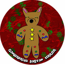 Gingerbread Boston Terrier Christmas Ornament photo sculptures by MenagerieMayhem Gingerbread Boston Terrier Christmas Ornament photo sculptures