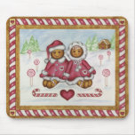 Gingerbread Boy Girl Christmas Mousepad