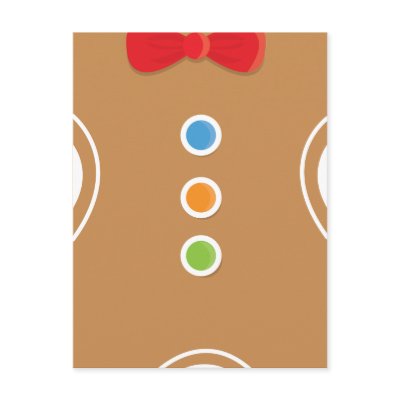Gingerbread Card Post Card by ellybean
