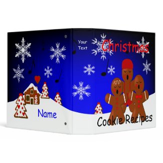 Gingerbread Christmas Carolers Recipe Binder binder