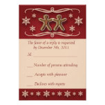 Gingerbread Christmas RSVP Response Card Personalized Announcements