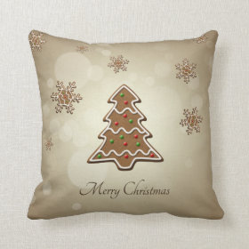 Gingerbread Christmas Tree - Pillow