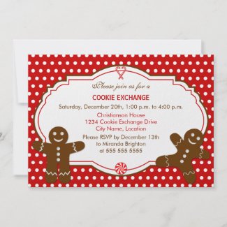 Gingerbread Cookie Exchange Party Invitation invitation
