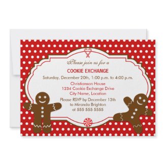 Gingerbread Cookie Exchange Party Invitation invitation