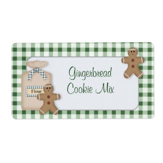 Gingerbread Cookie Mix Label label