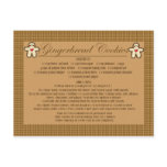 gingerbread cookie recipe cards postcards