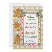 Gingerbread Cookie Swap Invitation invitation