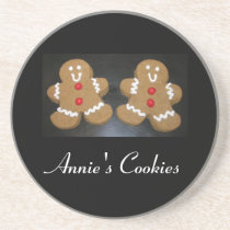 Gingerbread cookies on a tray. coasters