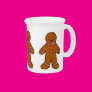 Gingerbread Cookies Pink Icing Beverage Pitcher
