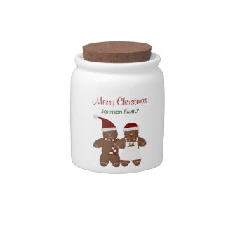 Gingerbread Couple Candy Jar