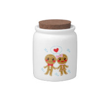 Gingerbread Couple Candy Jars