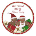Gingerbread Couple Christmas Labels/Stickers by HolidayFun Gingerbread Couple Christmas Labels/Stickers
