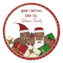 Gingerbread Couple Christmas Labels/Stickers