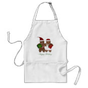 Gingerbread Couple Happy Holidays Apron apron