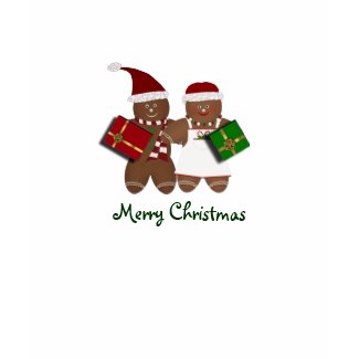 Gingerbread Couple Merry Christmas Tshirt shirt