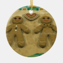 Gingerbread couple ornaments