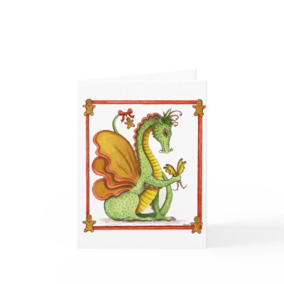Gingerbread Dragon greeting card