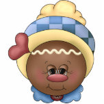 Gingerbread Face Ornament Photo Cutout
