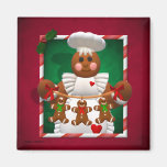 Gingerbread Family: Bakery Girl magnets