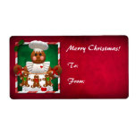 Gingerbread Family: Bakery Girl Shipping Label