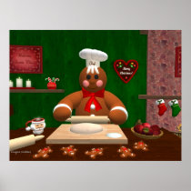 Gingerbread Family: Little Baker Posters