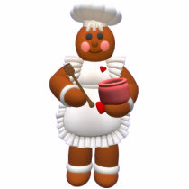 Gingerbread Family: Little Bakery Girl Photo Cut Outs