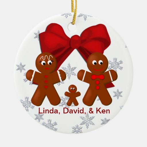 gingerbread family of three christmas ornament zazzle gingerbread family of three christmas ornament zazzle