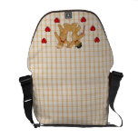 Gingerbread Family - Plaid Only Background Commuter Bags