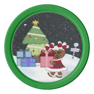 Girl poker chips