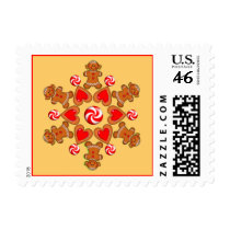 GINGERBREAD GIRL STAR COOKIE by SHARON SHARPE postage