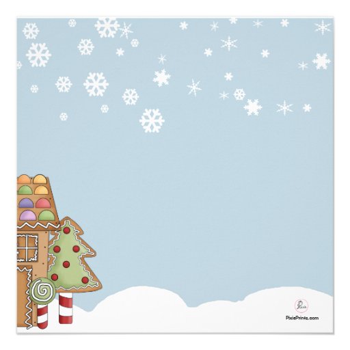 Gingerbread Holiday Open House Invitation